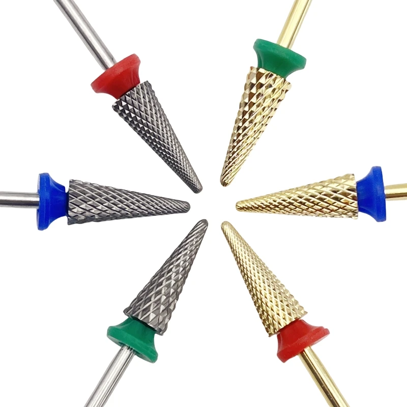 1Pcs 16mm Long Carbide Nail Drill Bit Pro Umbrella L Tungsten Steel Nail Bits Removel Gel Nail Tools Nail Machine File Art Tools