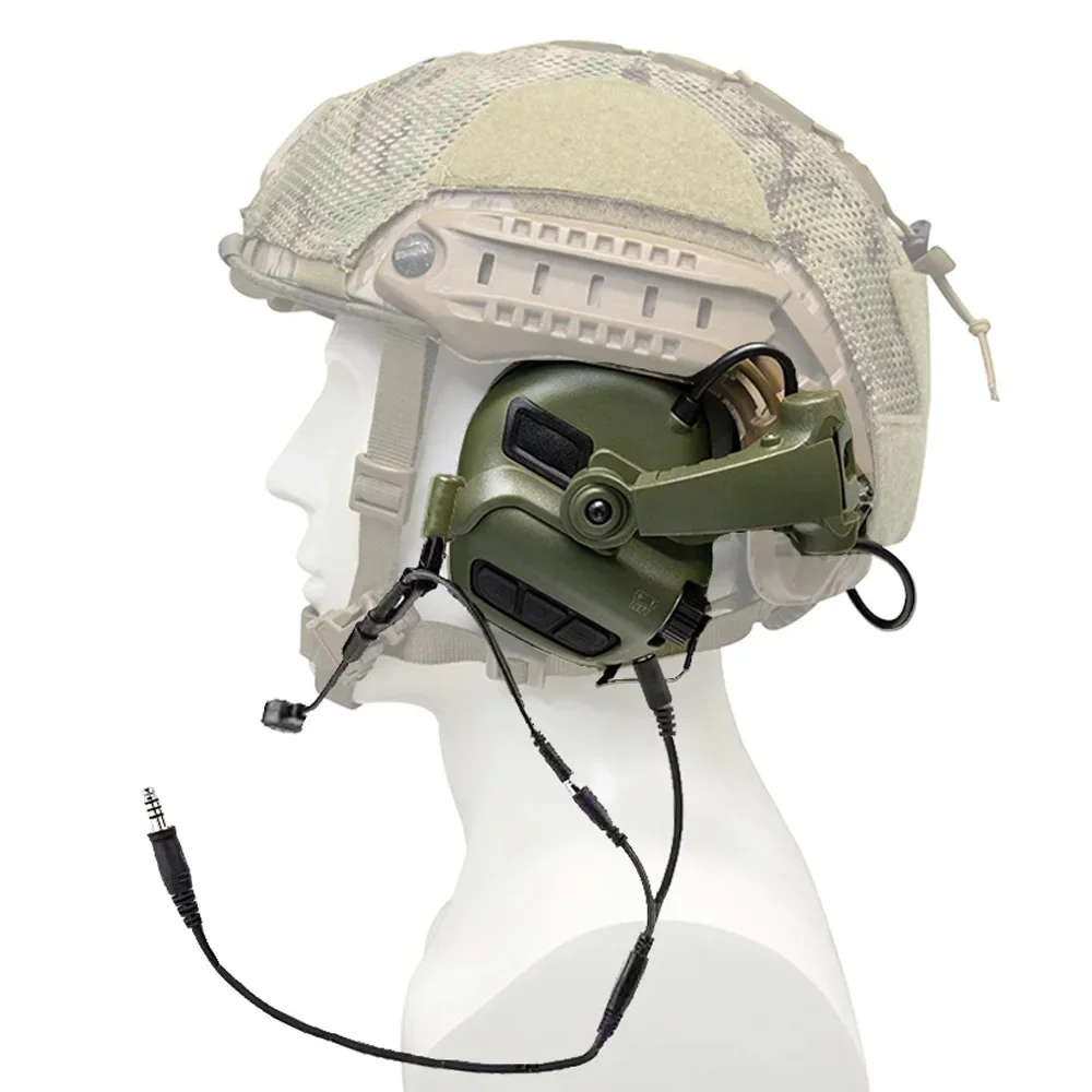 EARMOR M32X MOD4 Tactical Headset with Advanced Electronic Noise Reduction and Amplifying Pickup for RAC Rails