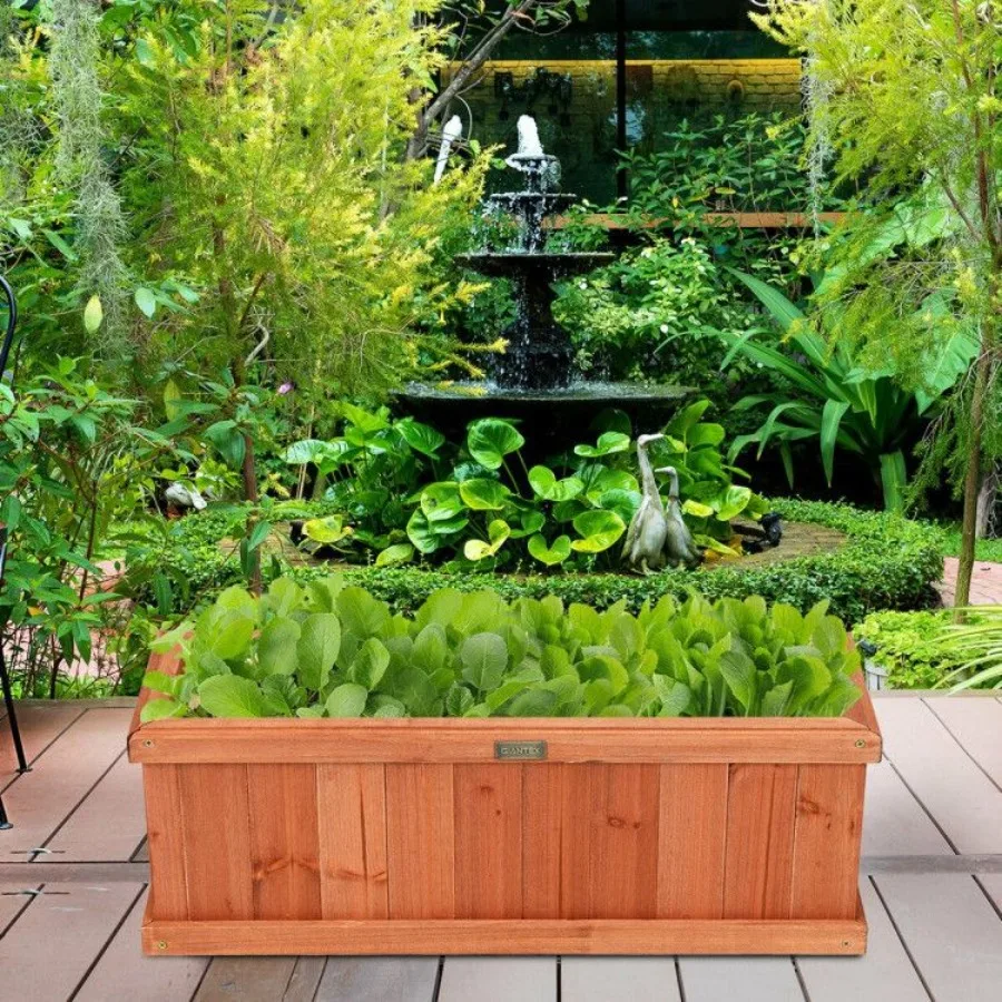 

Wooden Drative Planter Box for Garden Yard and Window