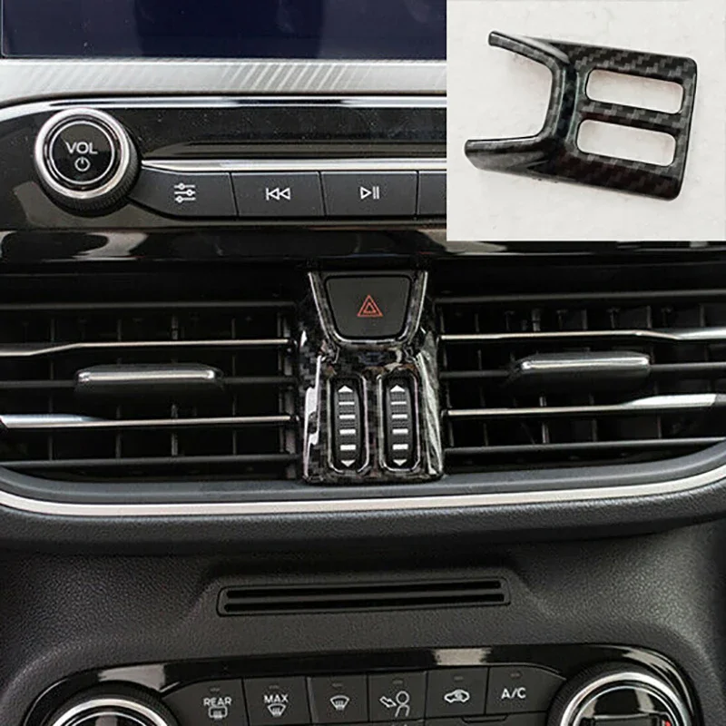 1pc Car Interior Warning Light Switch Decoration Frame Protective Cover  for Ford Focus MK4 2019 Warning Lamp Button Trim Parts