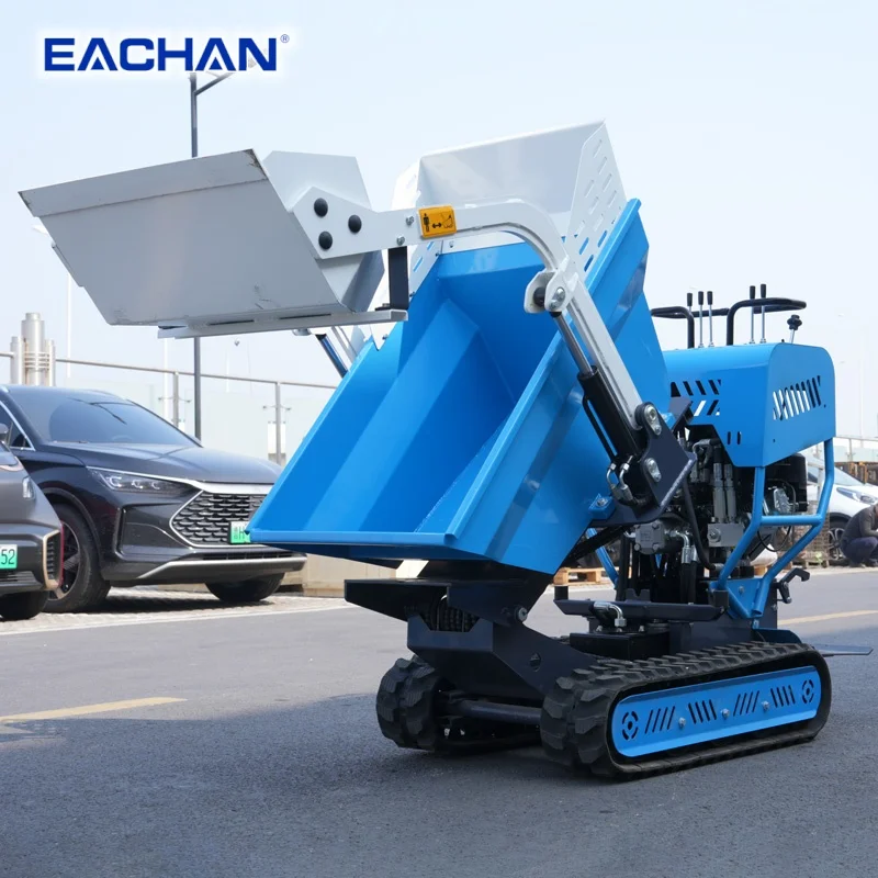 China Euro 5 Rotating Dumper Truck Earth-moving Machine Crawler Dumper Transport Gravel Cement Mini Crawler Dumper Customized