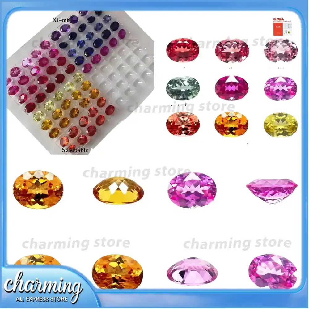

Lab Grown Sapphire Gemstone Oval Cut Loose Stone for DIY Jewelry Making Rings Necklaces Lab Created Sapphire Natural Look