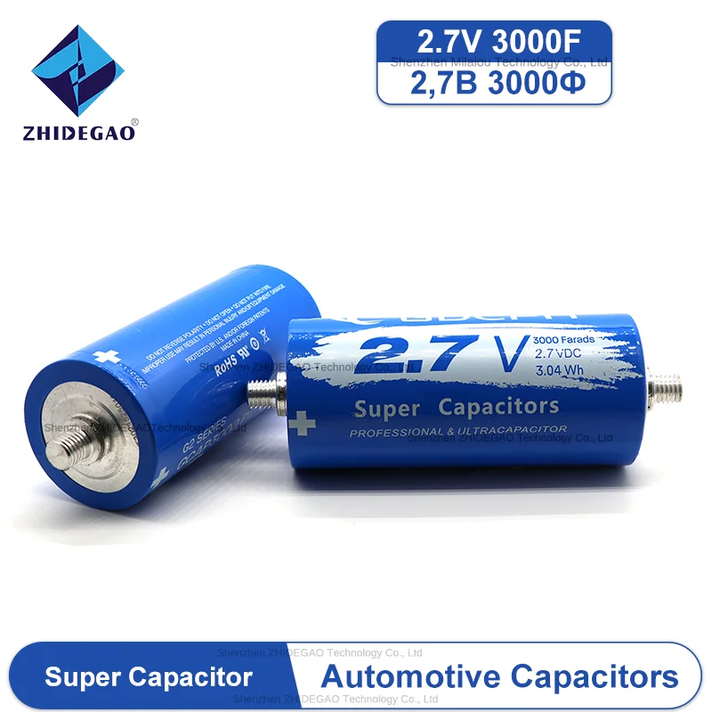 2.7V 3000F Supercapacitor For Car Fara Capacitor  Low ESR High Frequency Ultracapacitor  Brand New Easy to Install