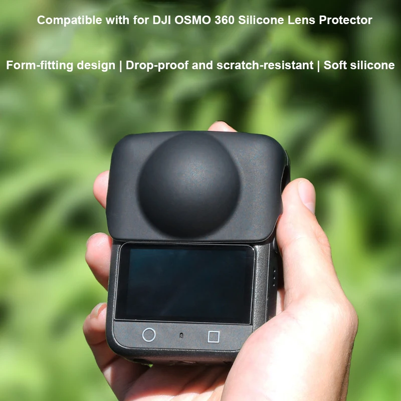 ฝาครอบเลนส์สำหรับดีไอ ออสโม 360 ฝาครอบป้องกันอุปกรณ์เสริมสำหรับดีไอ ออสโม 360 กล้องซิลิโคนป้องกันรอยขีดข่วนเลนส์เคสป้องกัน