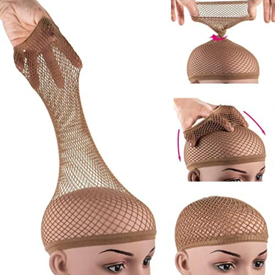 

Mesh wig cap for women, breathable nylon net for Halloween wigs, black, ultra-lightweight and stretchy fit