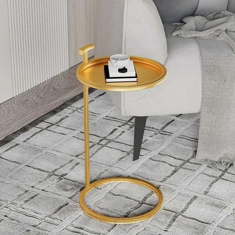 

Simple Modern Iron Art Small Side Mesas Sofa Corner Table Living Room Furniture Bedside Ins Small Circle Table Balcony Tables