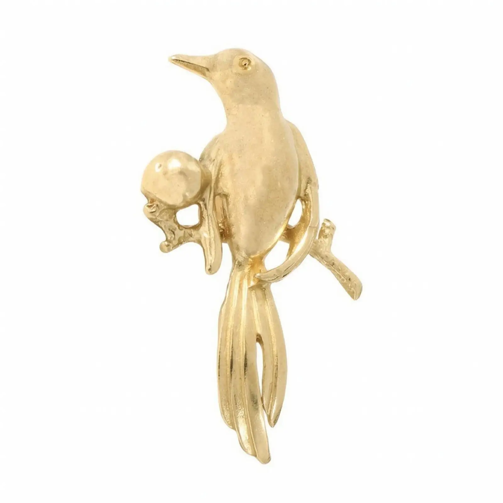 Solid Brass Furniture Handle Nature Magpie Decor Pull for Cabinet Drawer Cupboard