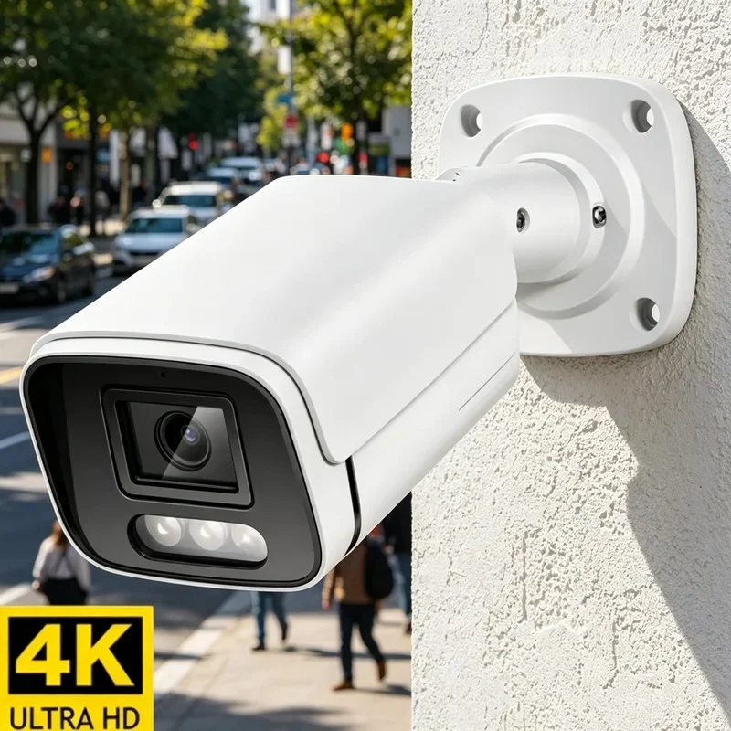 4K 8MP 4MP IP Camera Audio Outdoor AHD H.265 Onvif Metal Bullet CCTV Home 4MP Color Night Vision Security Camera