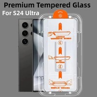 2Pcs Premium Tempered Glass For Samsung Galaxy S24 S23 S22 Ultra Auto Dust Remove Kit Screen Protector S21 S22 Plus S24 Ultra