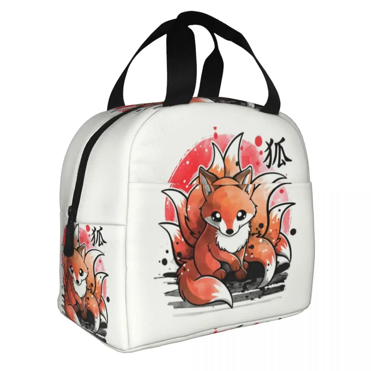 Nine Tailed Fox Spirit Insulated Lunch Bag for Women Waterproof Hot Cold Thermal Cooler Lunch Box Camping Picnic Tote Bags