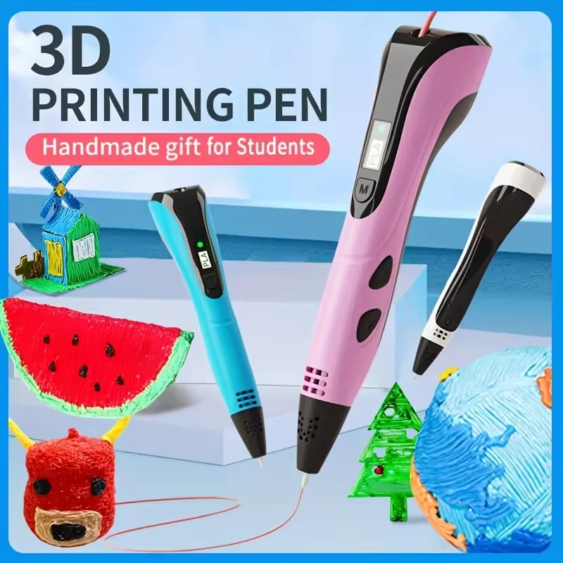 Ensemble de stylos d'impression 3D pour enfants, nouveau Style, avec alimentation, Filament Pla, étui de voyage, cadeau d'anniversaire et de noël pour enfants