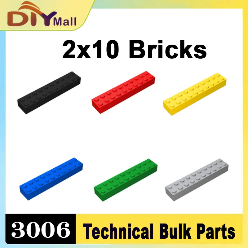 

10PCS 3006 2X10 Structural Foundation Bricks Premium Construction Elements For Advanced Architectural Models And STEM Play