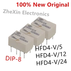 10PCS/Lot   HFD4-V/5 、HFD4-V/12 、HFD4-V/24   DIP-8   New Original Signal Relay  HFD4-V-5 、HFD4-V-12 、HFD4-V-24