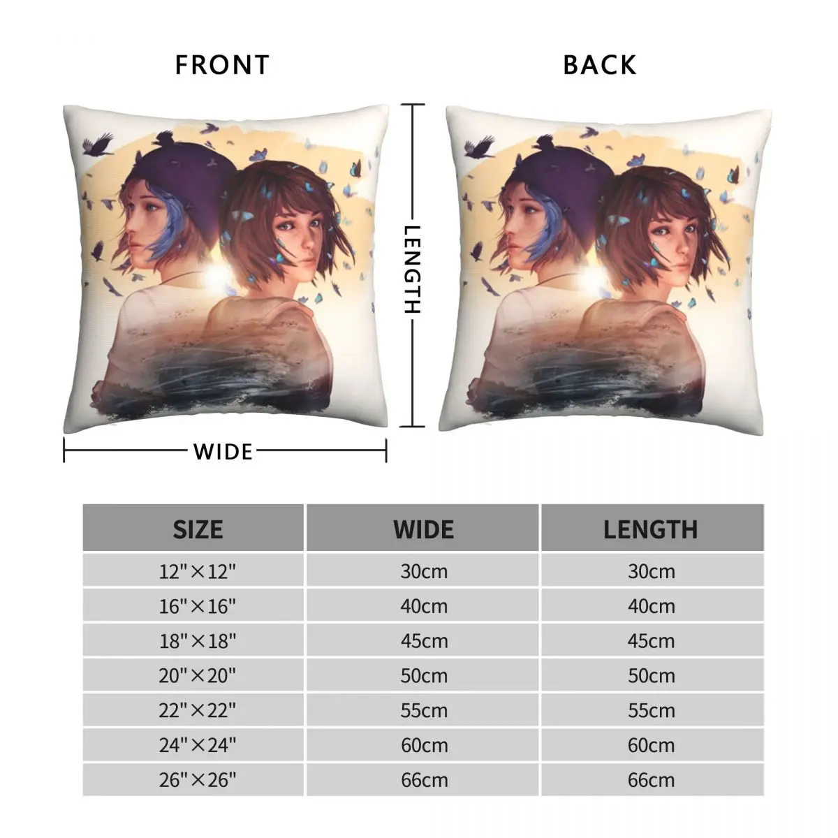 Life Is Strange Remastered Pillowcase Polyester Linen Velvet Creative Zip Decor Pillow Case Home Cushion Case 45x45