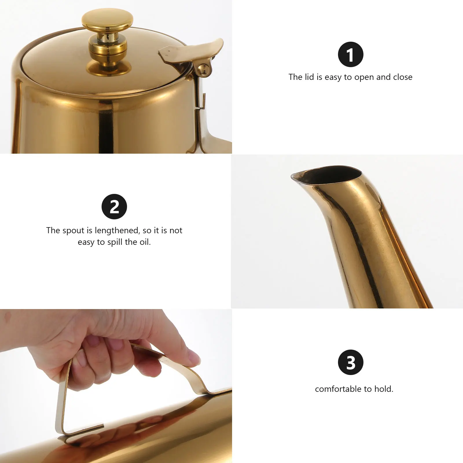 

Stainless Steel Oil Bottle Cold Water Pitcher Metal Dispenser Storage Olive Container Kitchen Tool oil can oil for home