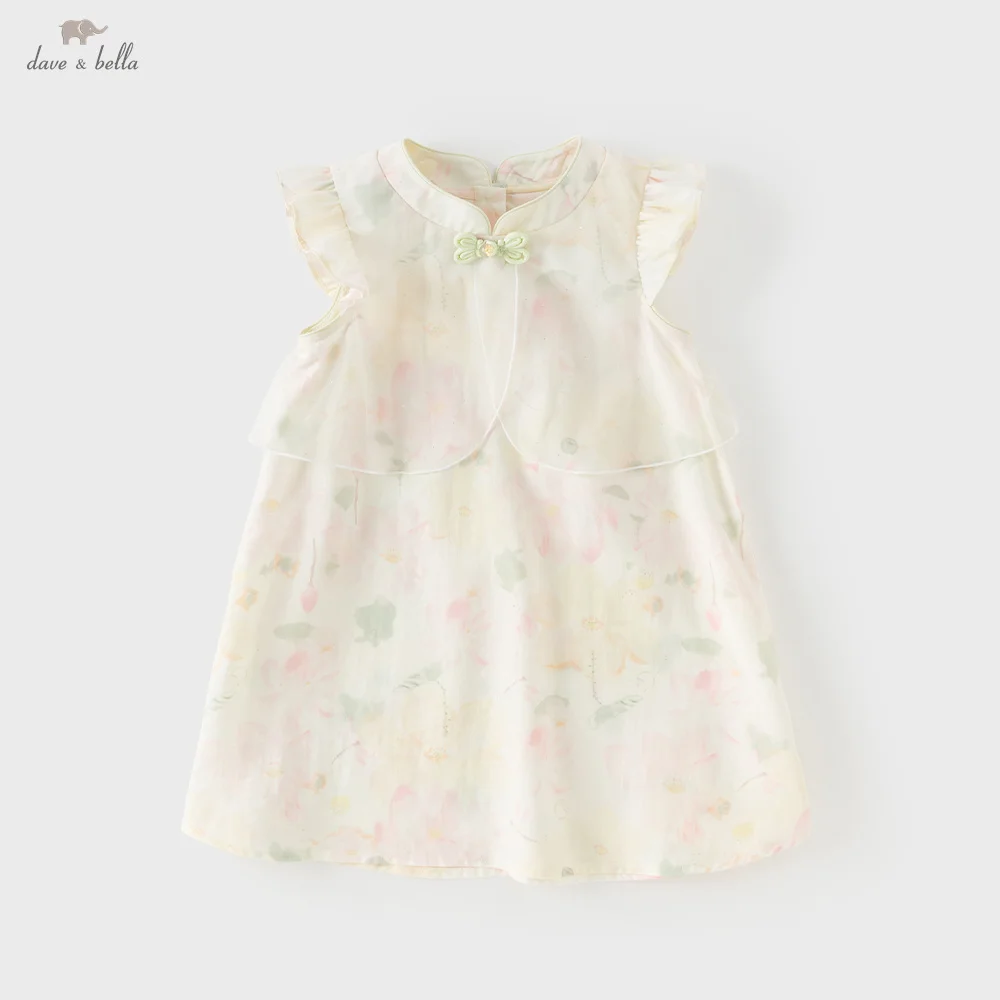 Robes d'été pour filles Dave Bella, robe élégante et décontractée pour enfants, vêtements pour enfan