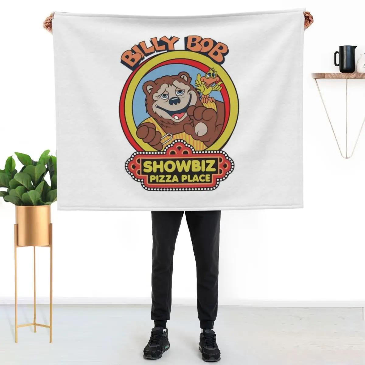 

Showbiz Pizza Billy Bob Throw Blanket Air Conditioner Soft Blanket for Office Home