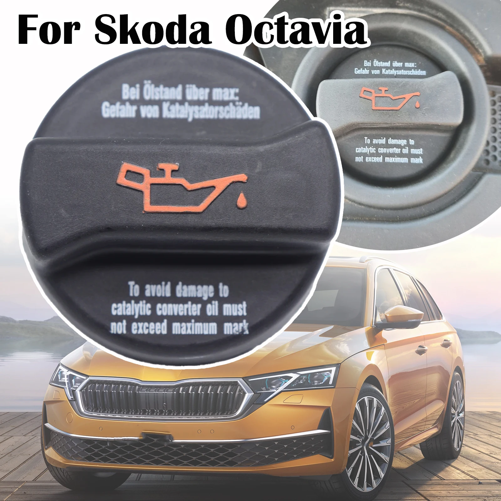 

For Skoda Octavia A5 MK1 MK2 1U 1Z Scout Engine Oil Filler Cap Gas Tank Fuel Cover Lid Plug 1997 - 2013 Car Replacement Parts