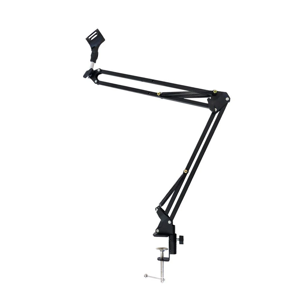 Foldable Metal Extendable Microphone Stand Bracket Adjustable Suspension Boom Scissor Arm Mic Cantilever Holder With  with Alloy