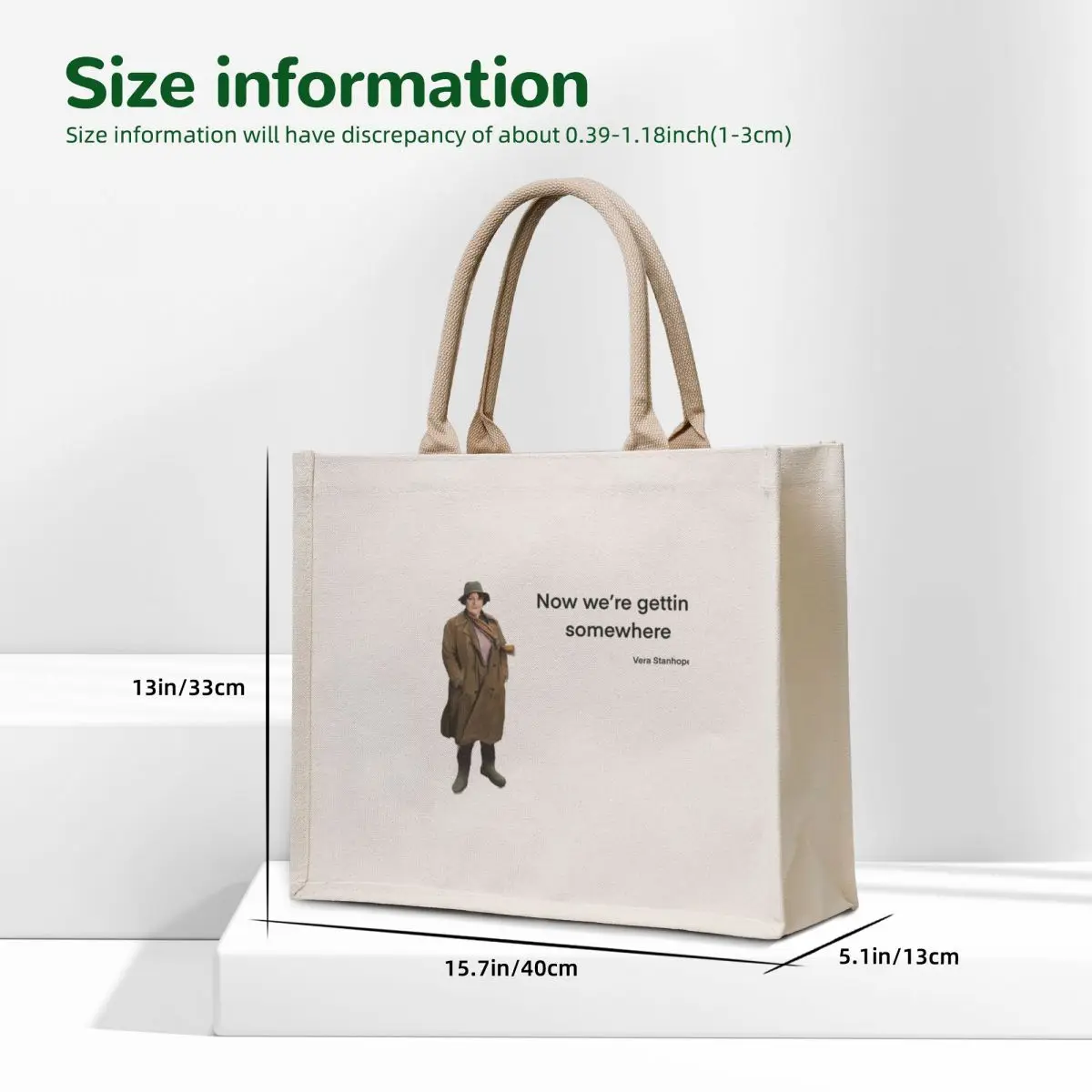 Now we're getting somewhere - Vera Stanhope Tote Bag Large bags for women bags woman 2025 canvas tote bags Women's tote bag