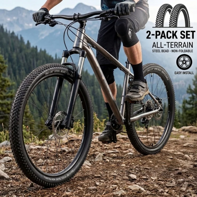24-Zoll-Fahrradreifen 24x2.125 24x2.35 Drahtseil-Clincher-Fahrradreifen 2er-Pack Stahlseil-Außenreifen für Kinderfahrräder, MTB, Dirt Jumper, BMX – Detail 7