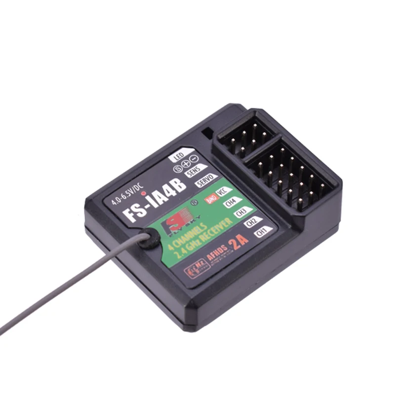 Receptor FS-iA4B 2,4 GHz 4CH 4,0-6,5 V CC para FS-I10 FS-I6 FS-I6S FS-IT4 FS-GT2F FS-GT2G Control remoto RC coche barco