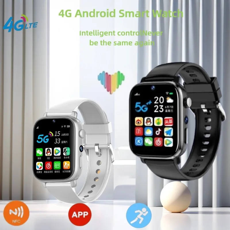 

4G/5GFull Network SIM-карта Смарт-часы I1 с HD-камерой Wi-Fi NFC GPS Прочные Google Play Спортивные Android Мужчины Женщины Смарт-часы