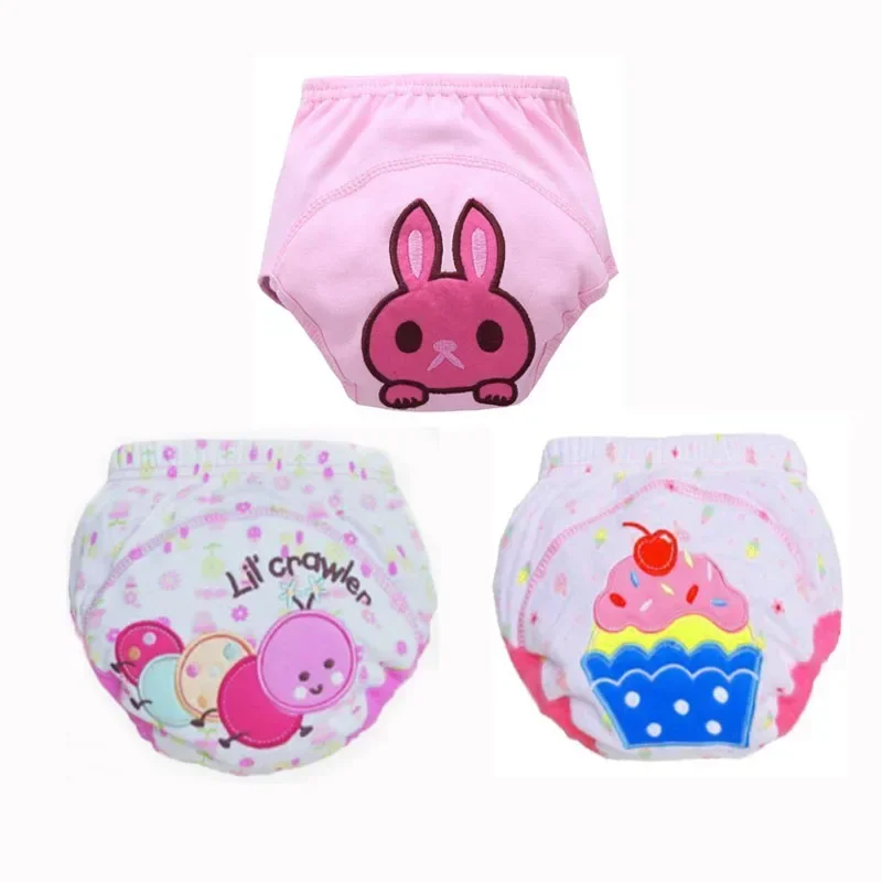 3pc Baby Diapers Lovely Cartoon Waterproof Baby Potty Training Pant Panties Newborn Underpants Not Waterproof