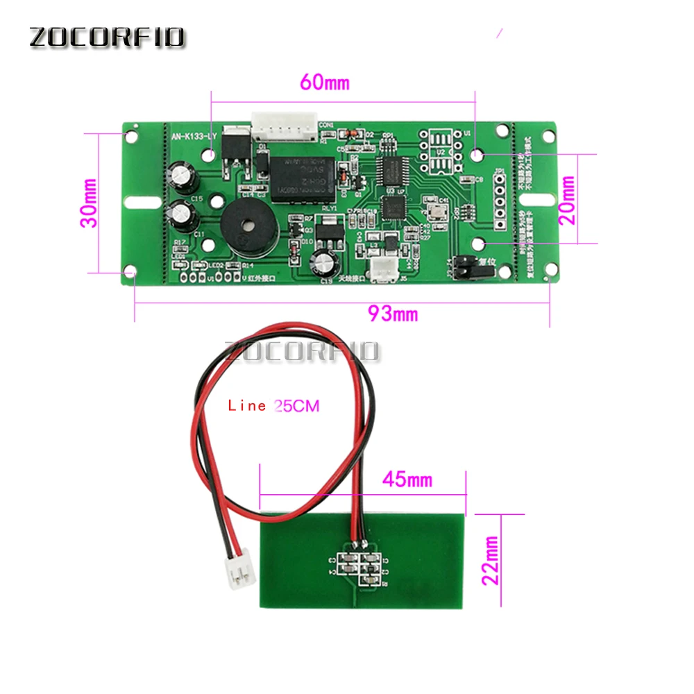 EM/NFC RFID Reader Module Embedded Control Board for Access Controller 9-12V access control Module Free RFID tags