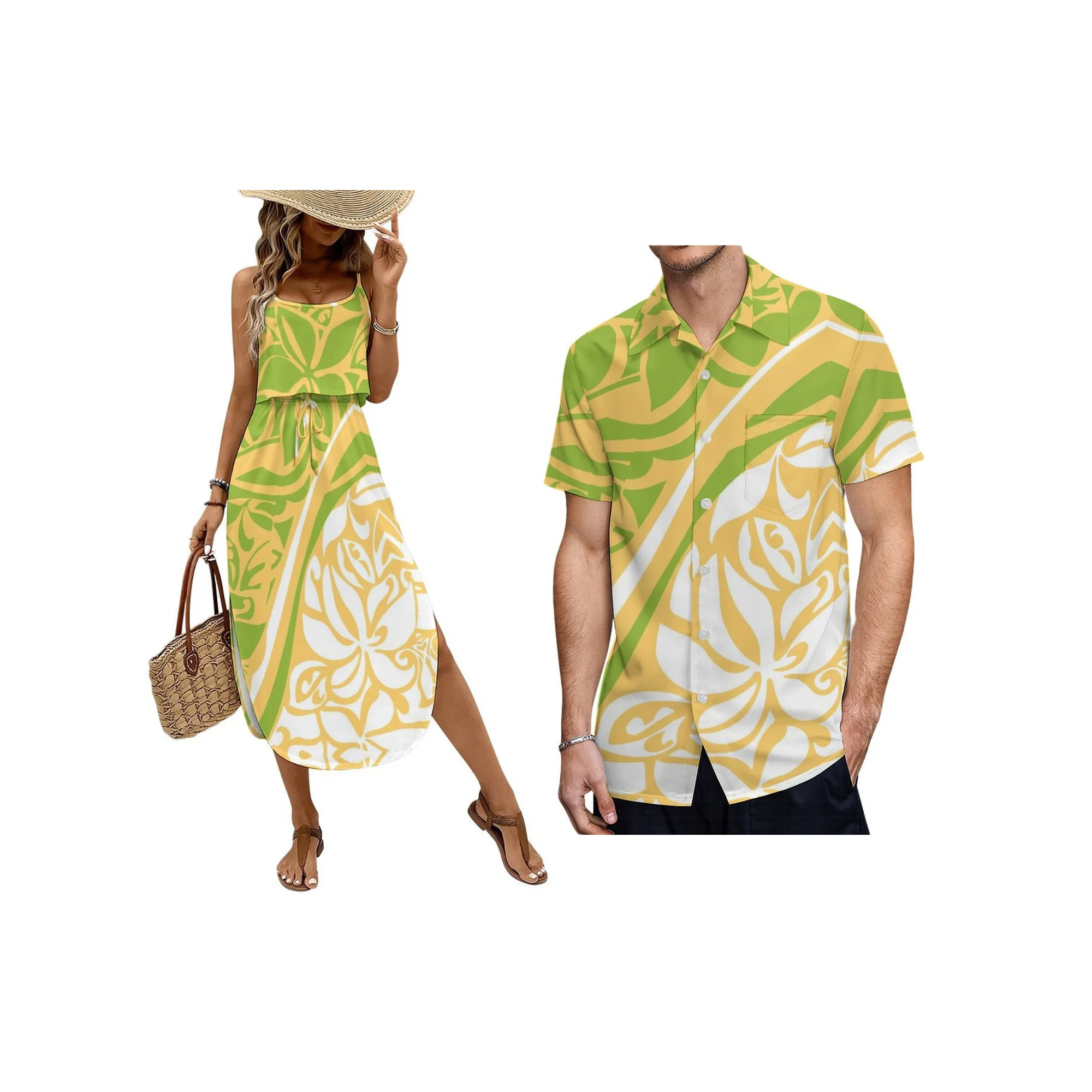 

Платье для выпускного вечера с этническим принтом Самоа/Полинезии, больших размеров, без рукавов, с боковым разрезом, модное женское платье на бретельках для отпуска