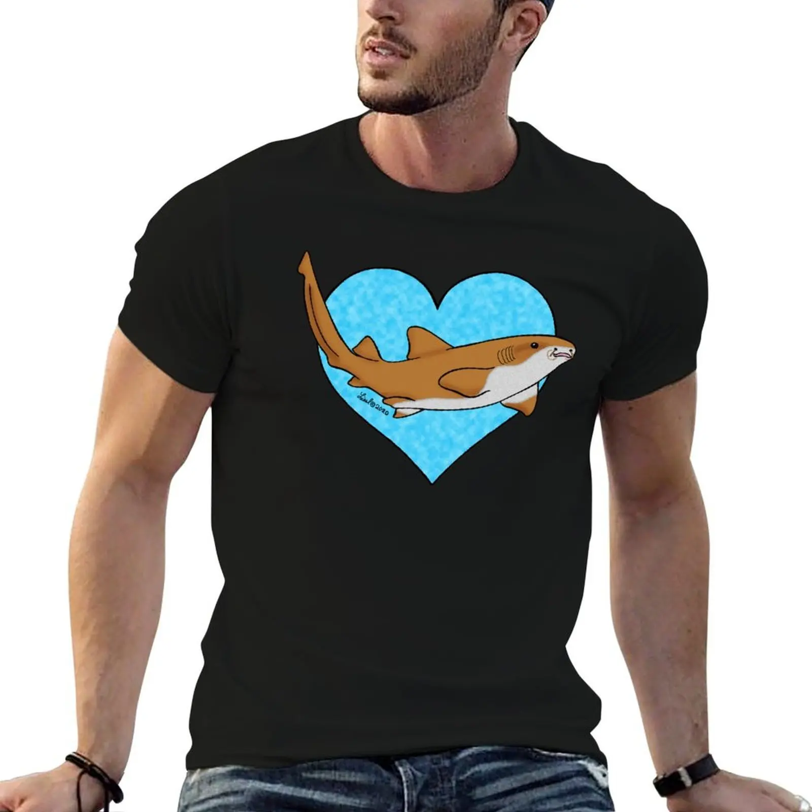 Nurse Shark Love T-Shirt man t shirts graphic essential t shirt man t shirts high quality luxury brand T-shirt