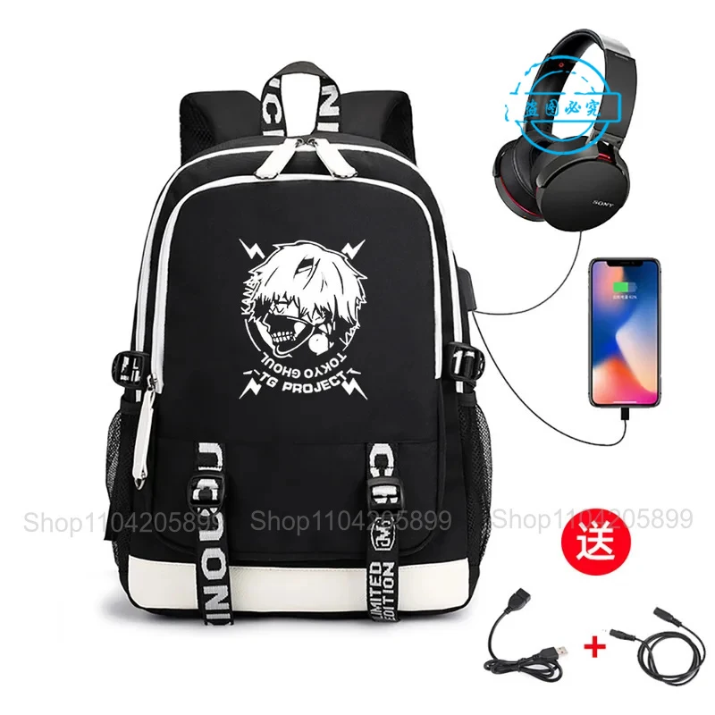 Tokyo Ghoul Backpack Anime Mochila Large Capacity Schoolbags Kaneki Ken Cartoon Travel Bag Laptop Boys Gift Rucksack
