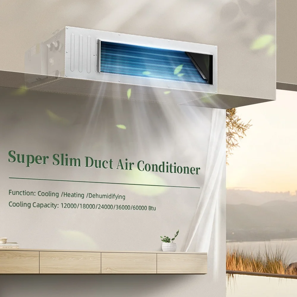 Inverter Duct Type Air Conditioner R32 12K to 42K Btu Central HVAC System EU Ducted Type Central Air