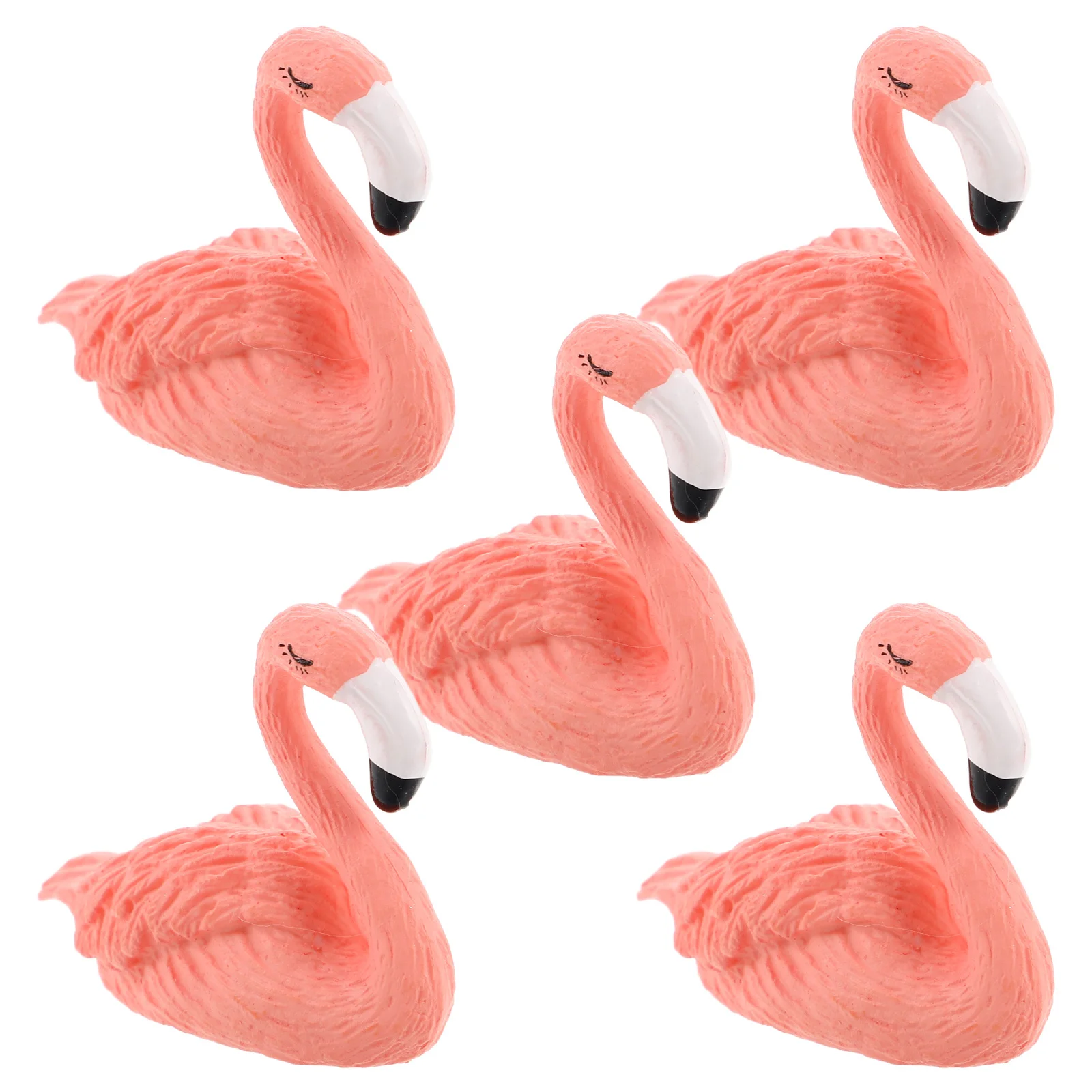 

5Pcs Nail Art Practice Stand Pink Flamingo Resin Design Beginner Friendly Fake Nail Holder for Painting Display Training Tool