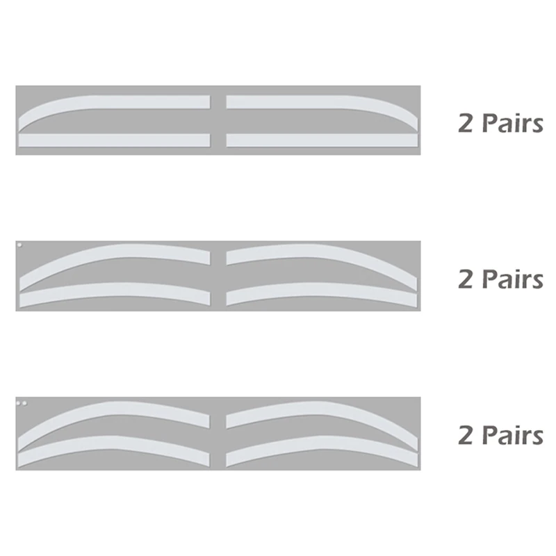 Pegatinas desechables para dar forma a las cejas, guía de dibujo, plantilla auxiliar para Microblading, accesorios para herramientas de maquillaje PMU, 6 pares