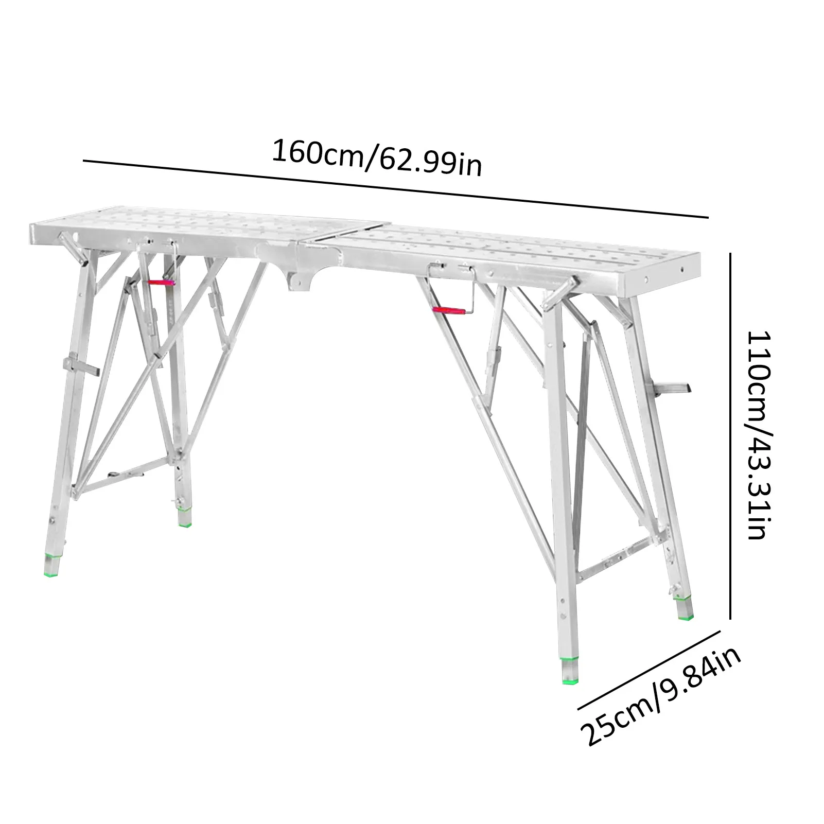 Scaffolding Equipment Scaffold Work Bench with Adjustable Height Rustproof Work Bench Metal Stand for Car Washing