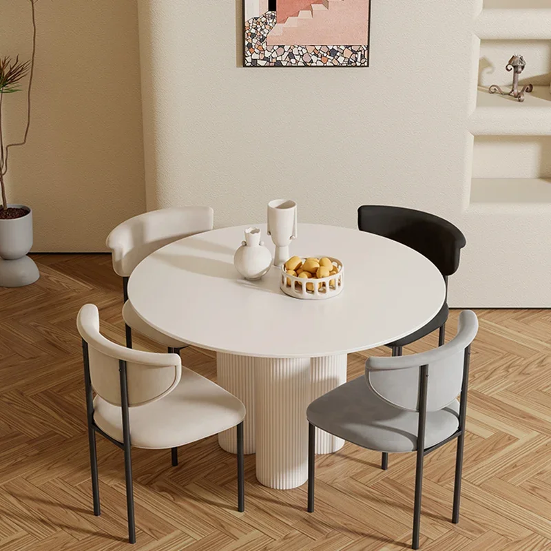 Restaurant High Table Luxury Round Dinning Type Marble Dining Wash Liftable Coffee Tables Matbord Modern Kitchen Mini Furniture