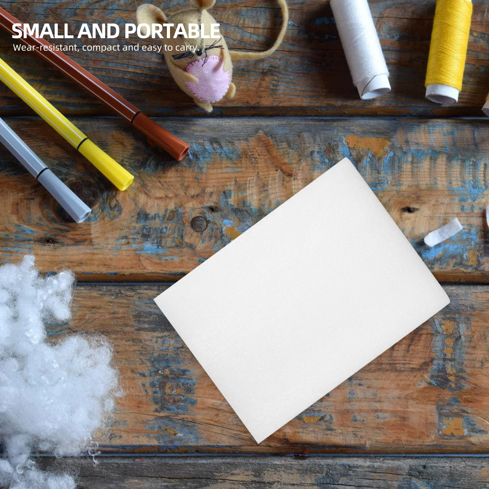 6 قطعة وسادة رغوة التلبيد الصوف إبرة التلبيد وسادة سميكة قابلة لإعادة الاستخدام الحرفية العمل حصيرة Diy بها بنفسك مشاريع ورأى الأغنام الأبيض