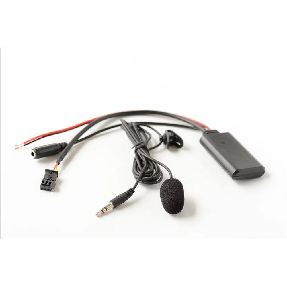ABS Material AUX Cable with 12V Fuse Protection and Handsfree Microphone for Mercedes For Benz E for cls SLK 2004 through 2008