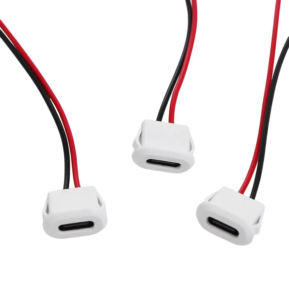 Female Socket Female Base Charging Port With Welding Wire USB-C Connector 2 Pin Connector USB-C Type Charging Interface