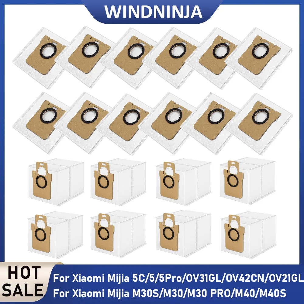 Für Xiaomi Mijia 5C/5/5Pro/OV31GL/OV42CN/OV21GL/M30/M30S/M40/M40S Roboterstaubsauger Zubehör Hochfiltrierender Staubbeutel Ersatzteil