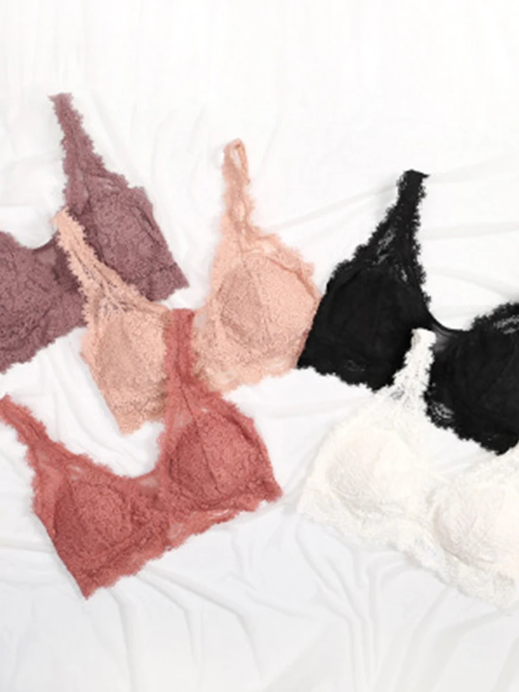 طقم حمالة صدر وسراويل داخلية مثيرة من الدانتيل بوش اب للنساء ، ملابس داخلية من الجاكار ، جيدة التهوية ، رقيقة ، عصرية