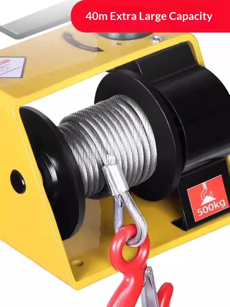 Rio Tinto Turbine Self-locking Hand Winch Brake Release and Traction Machine for Small Crane