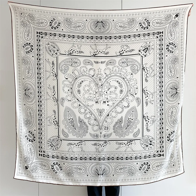 

High Quality Scarf Wool Silk Blend Women Large Shawls Winter Luxury Warm Scarfs Bandanas 135cm Stole Christmas Accessories