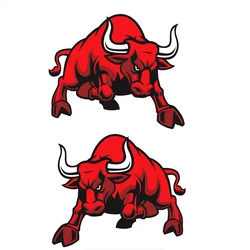 Car Stickers Angry Spanish Bull Red Waterproof Sun Protection Window Trunk Motorcycle Decals PVC,18cm*15cm