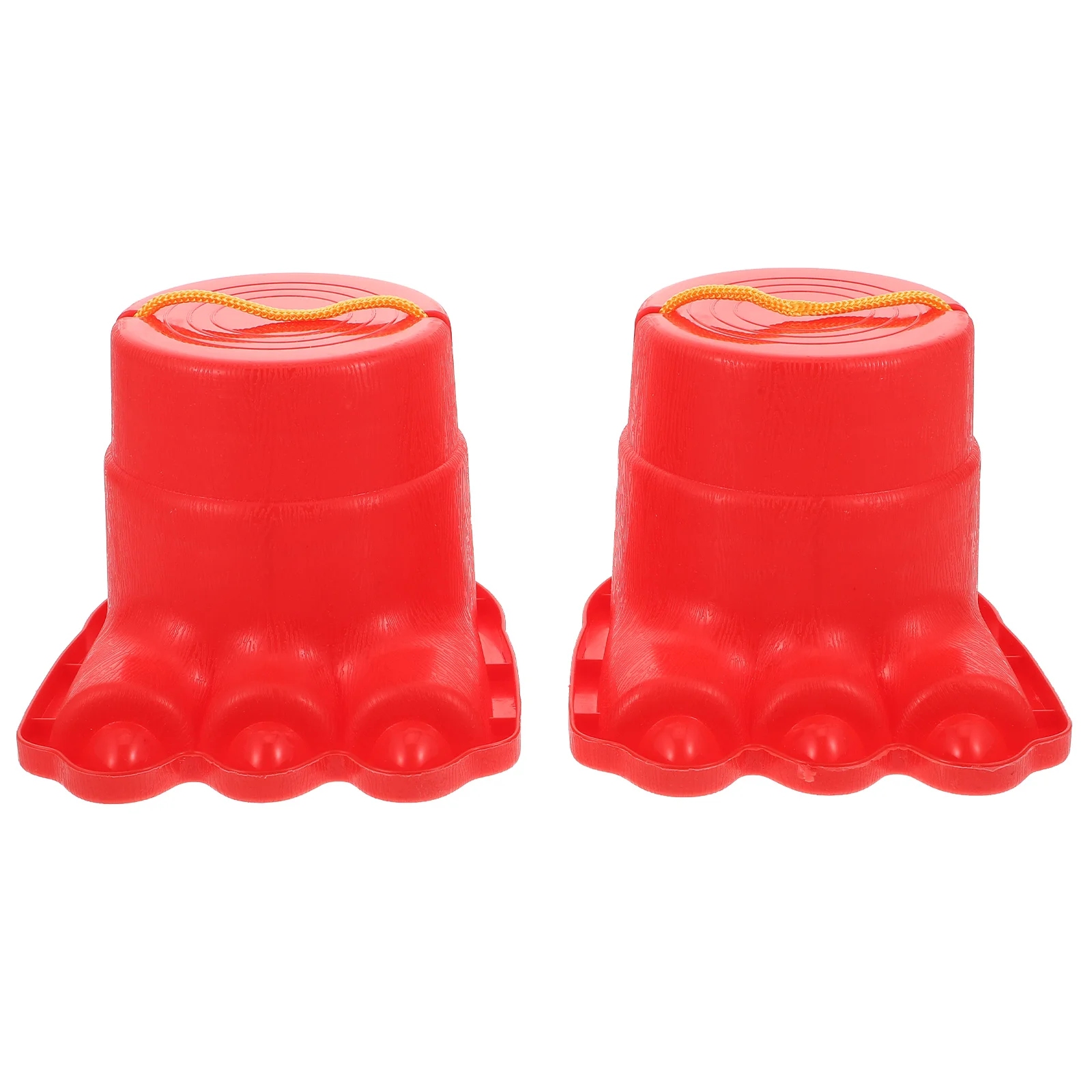 

2 Pcs Bounce Shoes for Kids Stilts Toys Toddlers Children Fidget Red Abs Sensory Training Preschool