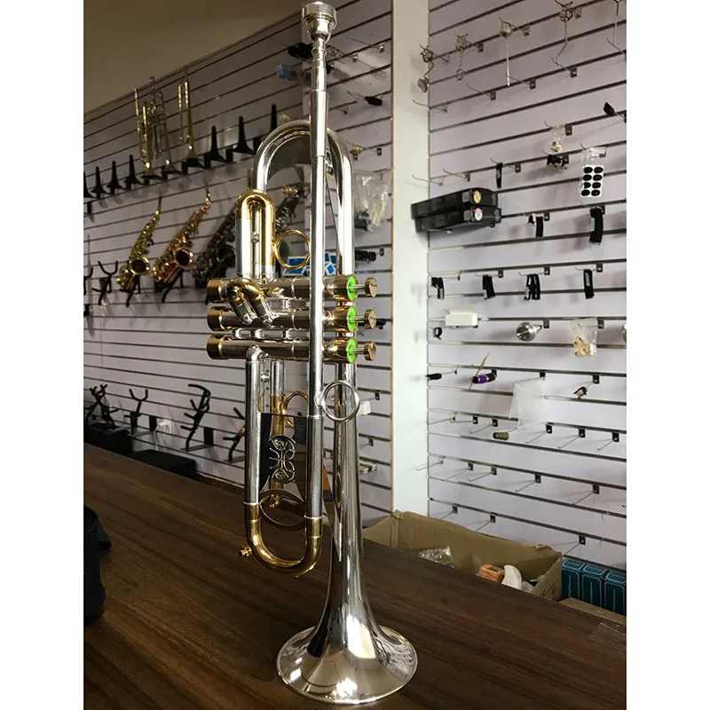 

Two Tone Silver Plating Trumpet, B Flat, Silver Plated, Brass, I Just Want to Play an Instrument