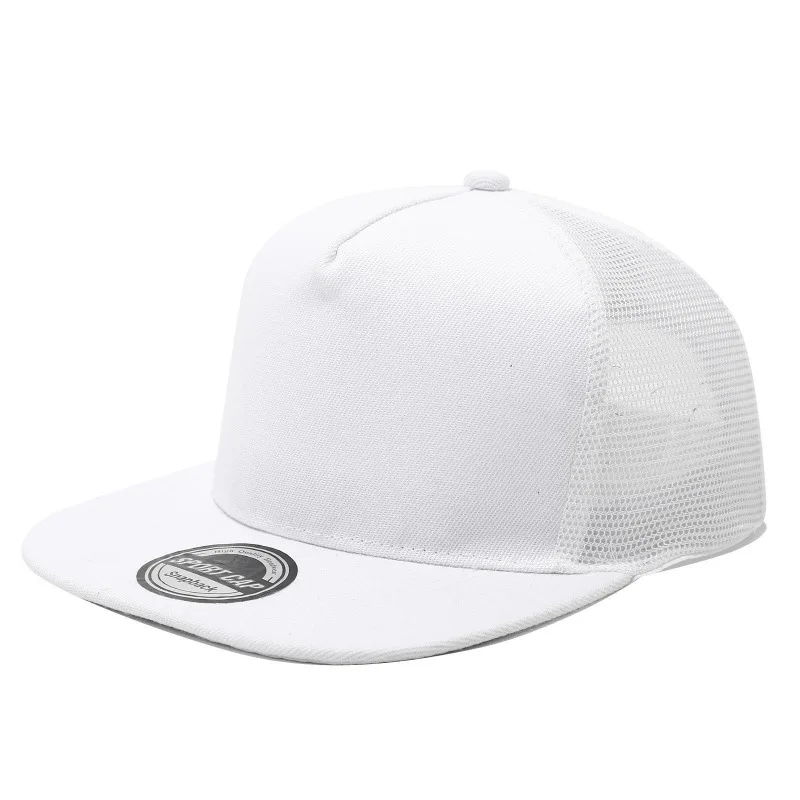Op maat bedrukt logo hiphop Mao Qing vijfdelige platte dakrand mesh cap ademende mode honkbalhoed unisex eendenbek caps
