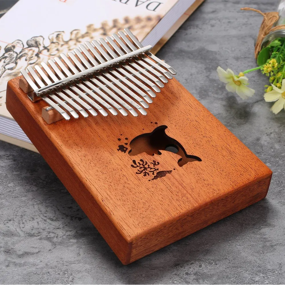 17 tasti portatile pollice pianoforte strumento tascabile Kalimba dito pianoforte Mbira piccoli giocattoli musicali