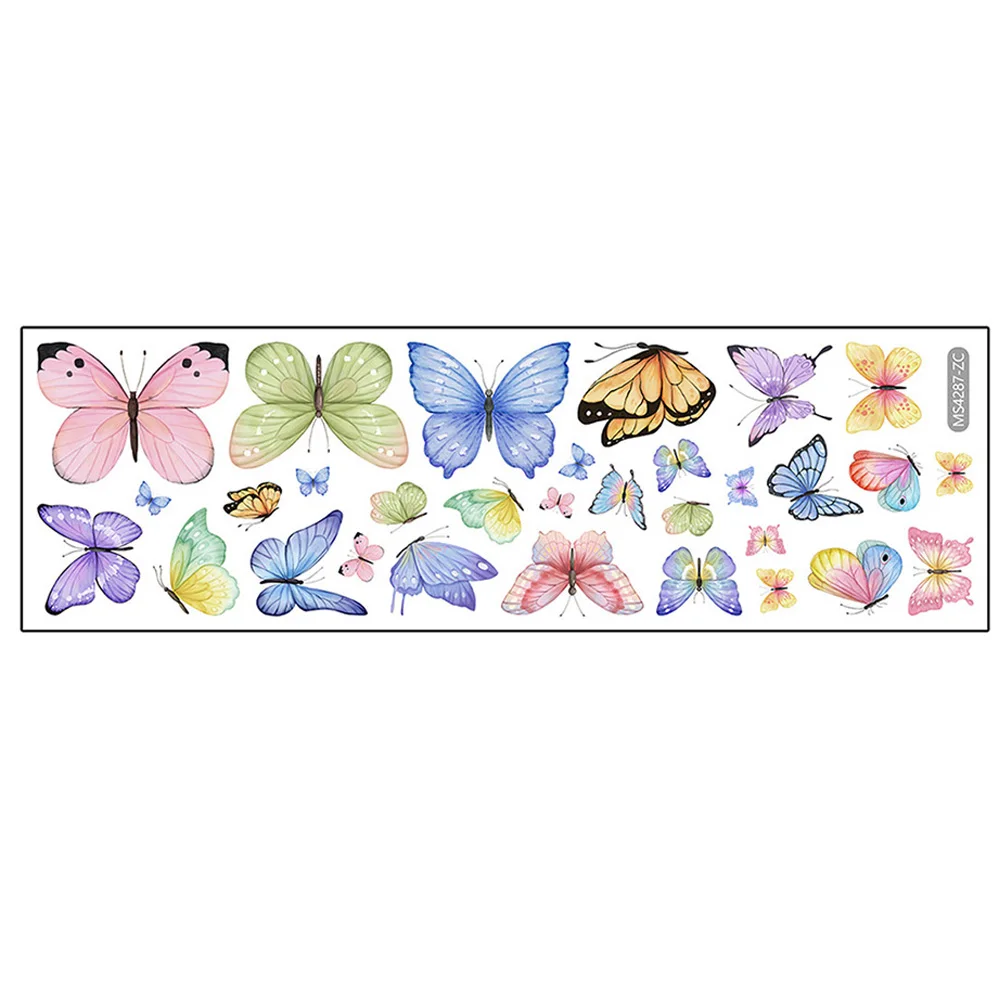 Butterfly Decals Bedroom Decoration Vinyl Material Charming Stickers Easy To Apply Elegant Wall Art Fade Resistant